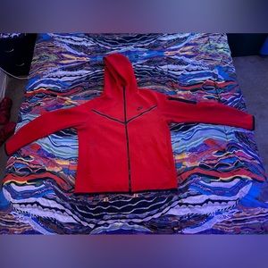 Red Nike Tech Fleece
